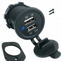 Ładowarka samochodowa Carcommerce USB 5V 3,1A hermetyczna 12V 24V