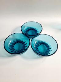 Unikat HSG Ząbkowice J.S. Drost niebieskie miseczki wzór z 1969