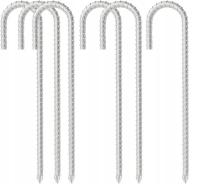 Kotwy gruntowe 6 szt metalowe śledzie J 31 cm do namiotów trampolin