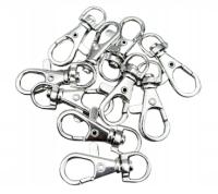 10ШТ СЕРЕБРЯНЫЙ НИКЕЛЬ МЕТАЛЛА КАРАБИН БРЕЛОК ДЛЯ СУМКИ ПОЯСА КЛЮЧЕЙ