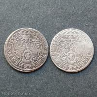 ZESTAW 2 x szóstak 1667 Bydgoszcz ten sam stempel BLIŹNIAKI