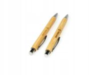 KOMPLET KOMPLETY REKLAMOWE Z GRAWEREM Z LOGO MORRIS DŁUGOPIS + OŁÓWEK 10SZT