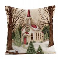 POSZEWKA ŚWIĄTECZNA NA PODUSZKĘ DEKORACYJNA JASIEK BOŻE NARODZENIE 45x45 CM