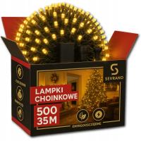 LAMPKI 500 LED ŚWIĄTECZNE CHOINKOWE ZEWNĘTRZNE WEWNĘTRZNE CIEPŁY BIAŁY 8w1