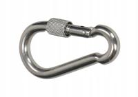 Karabińczyk skręcany DIN 5299 A z zabezpieczeniem ocynkowany do 100kg ATEST