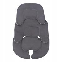 Poduszka do wózka dziecięcego Wkładka do fotelika Oddychająca dla dziecka Noworodek Szary