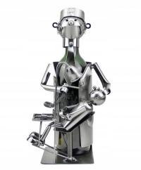 Stojak na butelkę Stomatolog – Metalowy stojak na wino dla dentysty Prezent