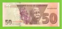 ZIMBABWE 50 DOLLARS 2020 P-105 UNC AA
