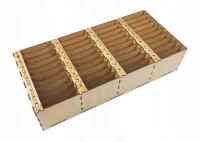 Skrzynka na telefony brązowa z 40 przegródkami