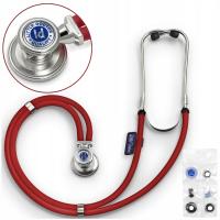 STETOSKOP RAPPAPORT 4w1 DWUKANAŁOWY SŁUCHAWKI LITTLE DOCTOR CZERWONY