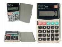 Kalkulator kieszonkowy z klapką VECTOR DK050 pierwiastki procenty na maturę