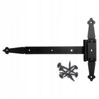 Zawias pasowy drzwiowy do okiennic drzwi furtek bram czarny 350