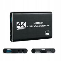 Grabber HDMI 4K Nagrywarka Obrazu Video na USB 3.0 do PC Laptopa Karta