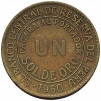 44792. Peru - 1 sol - 1960r. (podgięta)