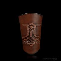 Кожаный наручник с Молотом Тора Тип 6 для лучника, larp, косплей от Wojmir