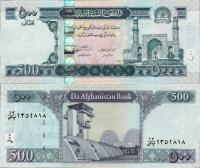 Afganistan 2012 - 500 Afghanis - Pick 76 UNC