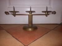 STARY ŚWIECZNIK LICHTARZ OŁTARZOWY MOSIĘŻNY