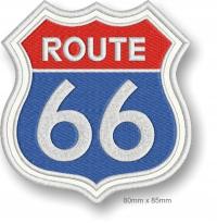 ПОЛОСА термо - полоса ROUTE 66 вышивка 80 x 85мм