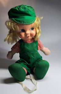 STARA ZABAWKA LALKA W ŚRODKU SŁOMA