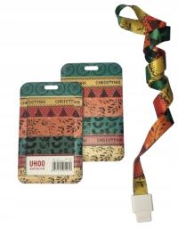 Identyfikator Etui Holder na kartę Smycz UHOO 7127 Christmas Boho