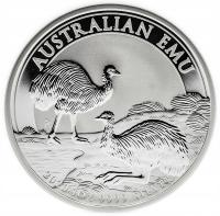 Australia, Elżbieta II, dolar (uncja srebra), Emu Australijski, 2020, st. 1