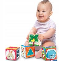 Miękkie Kostki sensoryczne Smily Play Wieża edukacyjna Zwierzaki Winfun