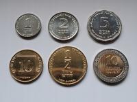 Израиль набор монет-разные винтажи, номиналы - 6 штук