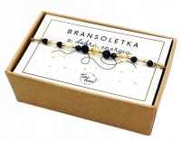 Bransoletka OCHRONA i POWODZENIE TURMALIN złota/ srebrna na prezent gratis