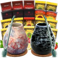 Yerba Mate Green набор Фруктовая тыква Bombila для двоих 10X50G бесплатно 500g