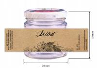 etykiety małe słoiki 200 ml MIÓD naklejki w stylu eko 10 sztuk 130x36