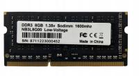ОПЕРАТИВНАЯ ПАМЯТЬ 8GB PC3L DDR3L SO-DIMM 12800S 1600MHz