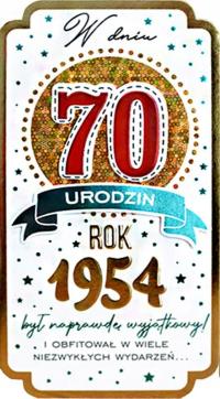 Открытка для рожденных в 1954 году на 70-й день рождения подарок на 70-й день рождения PM352