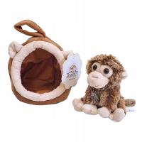 PLUSZOWA MAŁPKA W DOMKU MASKOTKA PRZYTULANKA PLUSZAK