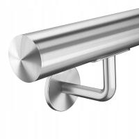 Лестничные перила, длина 100 см, сплошная труба гр. 2,0 мм, нержавеющая сталь