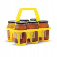 Kobiałka kosz do transportu na słoiki z miodem żółta TS2