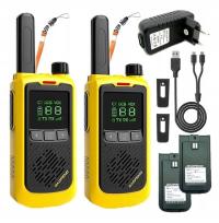 2x рация Baofeng BF-T17 walkie talkie FM USB талреп, адаптер питания