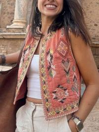 SHEIN ŁOSOSIOWA KAMIZELKA HAFTY (M)