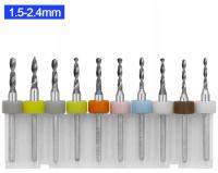 10 шт. мини-сверла pcb 1,5-2,4 мм набор прецизионных сверл для моделирования