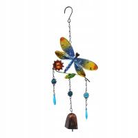 Dragonfly dzwonek wietrzny s Multicolor Metal Glass Dragonfly dzwonek wietr