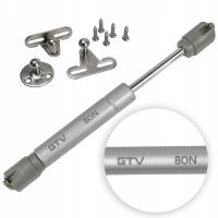 Podnośnik Meblowy Siłownik Gazowy Krótki GTV 80N satyna PD-G80160-02
