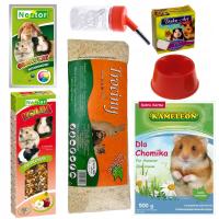 Хомяк клетка набор для начала корма колба опилки известь витамины