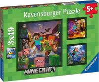 Ravensburger - Puzzle Minecraft 3x49 el. 05621