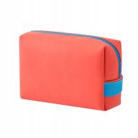 Pure Color Makeup Bag Portable PU Hand Cosmetic Bag Case