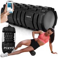 Массажный ролик для спины физио ролик с язычками массажер черный EVA 33X14CM