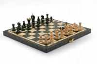 Szachy Królewskie średnie zielone35 cm idealne do nauki POLSKI producent