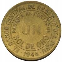 44784. Peru - 1 sol - 1946r.