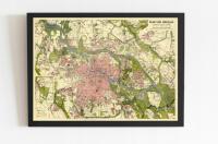 Stary Plan Wroclaw Breslau 1935r 50x40 cm