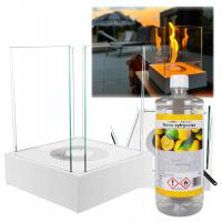 Biokominek Sunset Garden mini biały mat SZARY CZARNY