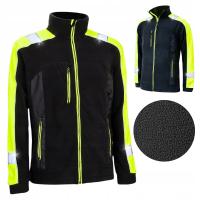 Рабочая флисовая мужская светоотражающая толстовка мужская рабочая флисовая куртка на молнии OHS