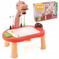 Stolik Projektor Rzutnik Tablica do Nauki Rysowania Dinozaur 24 slajdy